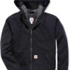 Carhartt Men's Rain Defender Relaxed Fit Midweight Sherpa-Lined Full-Zip Sweatshirt