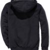 Carhartt Men's Rain Defender Relaxed Fit Midweight Sherpa-Lined Full-Zip Sweatshirt - Image 2