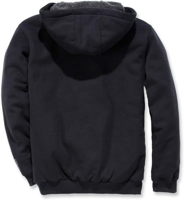 Carhartt Men's Rain Defender Relaxed Fit Midweight Sherpa-Lined Full-Zip Sweatshirt - Image 2